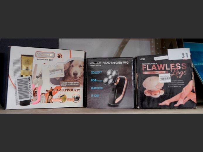LOT: HIS, HERS & PET GROOMING KITS [Untested]