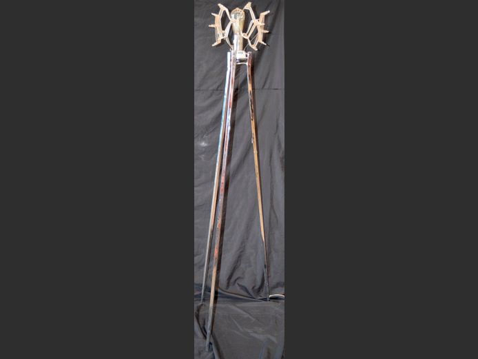 EUROLUX CHROME TRIPOD FLOOR LAMP, 163cm High
