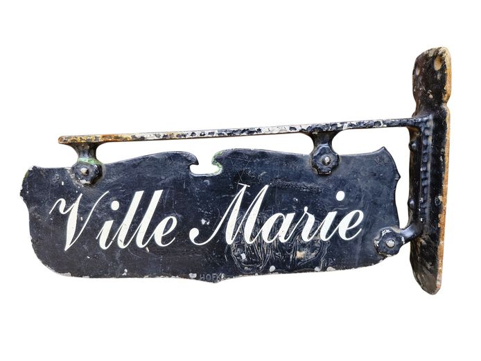 Vintage French-Style Cast Aluminium Wall Mount Sign