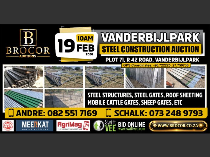 VANDERBIJLPARK STEEL CONSTRUCTION AUCTION