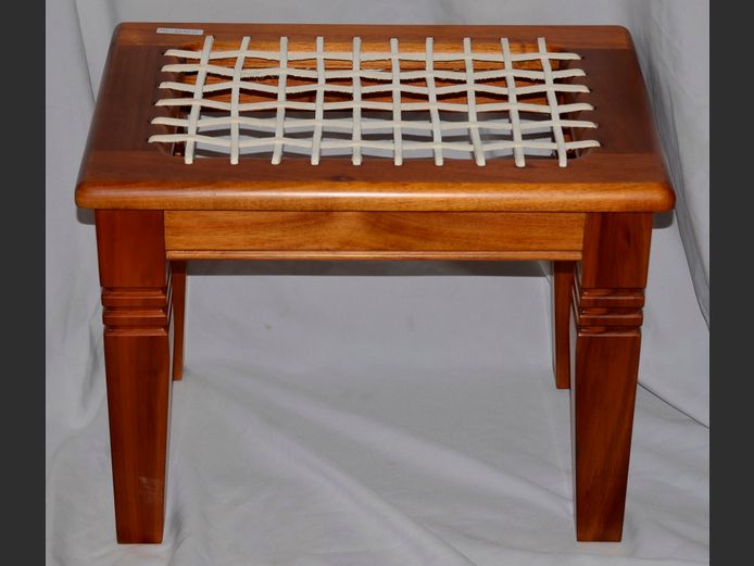 BLACKWOOD RIEMPIE STOOL, 52 x 35 x 40cm