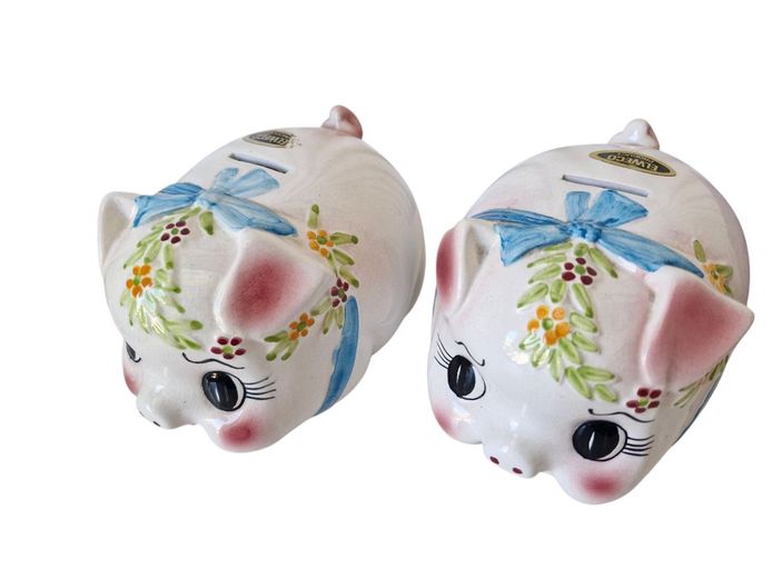 Vintage Elweco Ceramic Piggy Banks