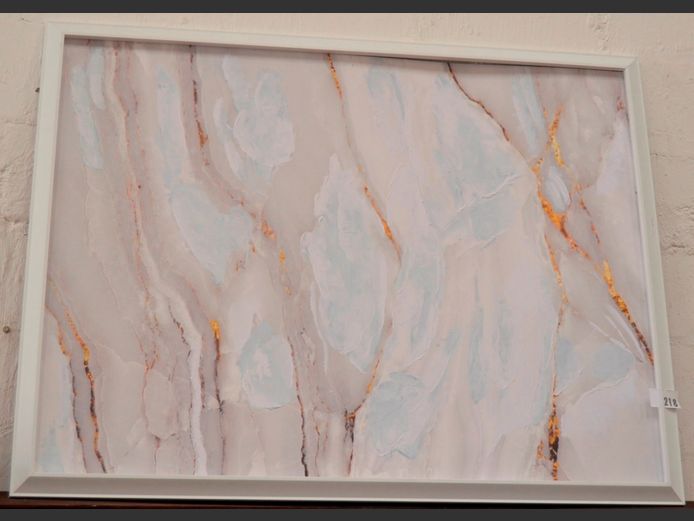 FRAMED ABSTRACT MIXED MEDIA ON BOARD, 118.5 x 89cm