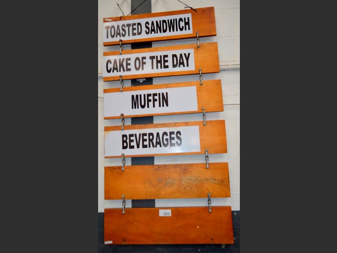 WALL HANGING MENU BOARD, 146 x 75cm