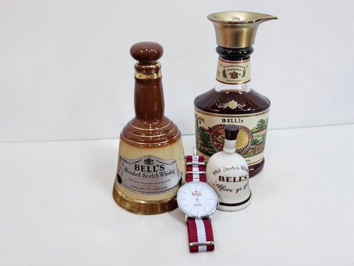 Bell’s Scotch Whisky Branded Decanters & Wristwatch Set