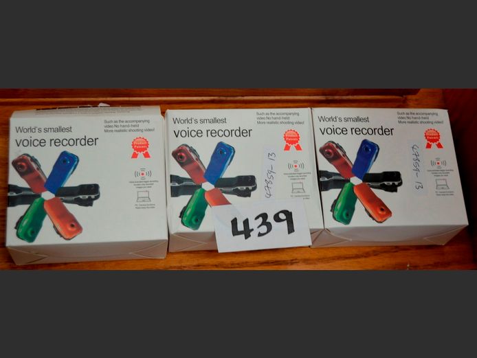 LOT OF 3: WORLD'S SMALLEST VOICE RECORDERS [Untested]