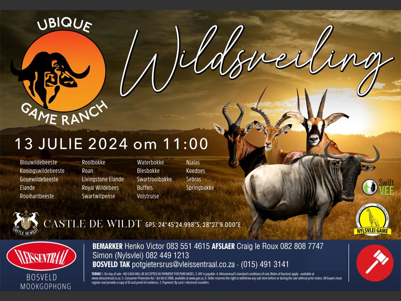 UBIQUE & NYLSVLEI GAME TRADERS WILDSVEILING | SwiftVEE | South Africa’s ...