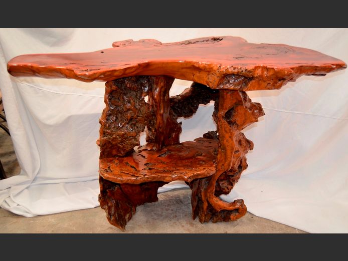 WALNUT ROOT OCCASIONAL TABLE, 141 x 85 x 92cm