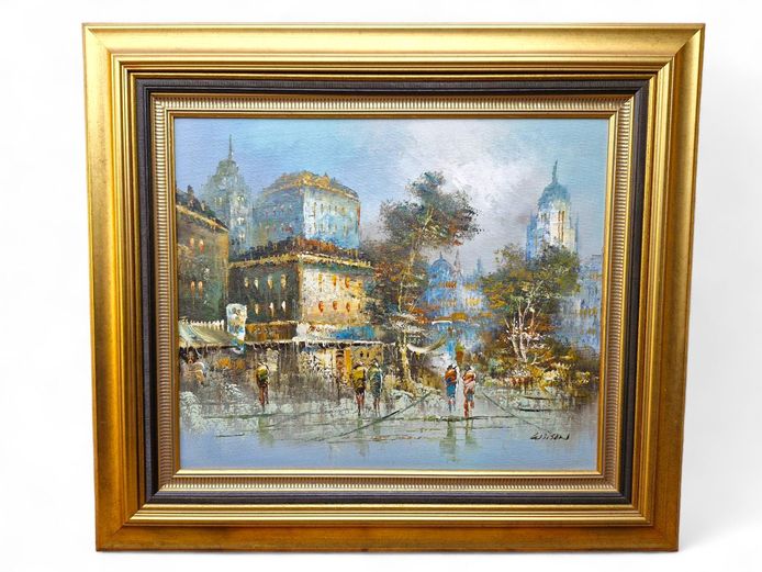 1970's Wilson Original Paris Street Scene | Signed