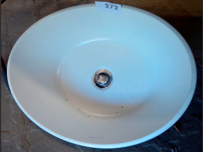 OVAL CERAMIC HAND BASIN, 50 x 38cm