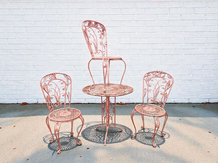 Parisian Rustic Decorative Garden Bistro Set