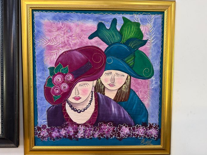 2 x Ladies Painted Art 