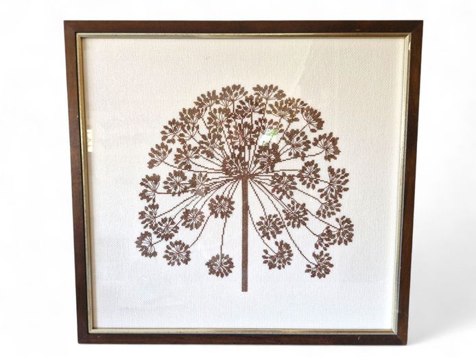 Gerda Bengtsson “Brun Bjørneklo” Embroidery Textile Art