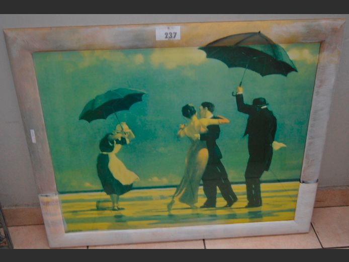 FRAMED PRINT "DANCING COUPLE", 85 x 67cm
