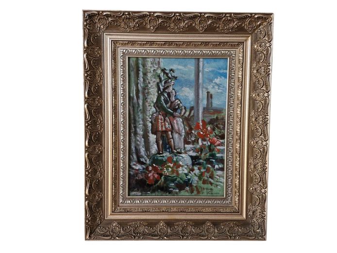 Robert Melvin Simmers Still Life Oil Painting in Ornate Frame
