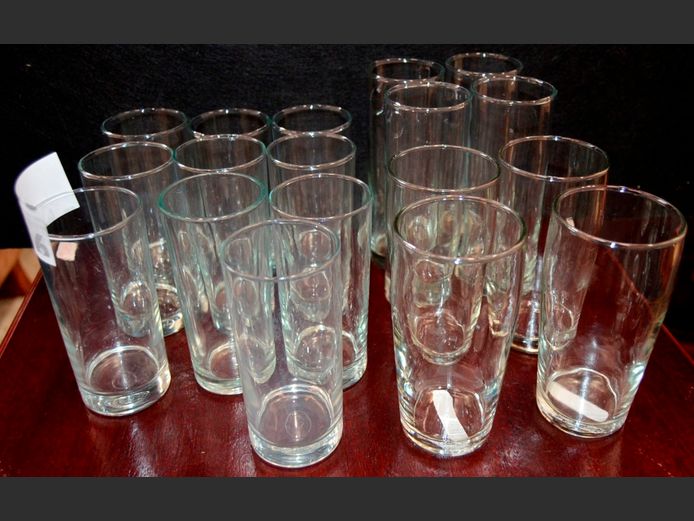 ASSORTED DRINKING GLASSES