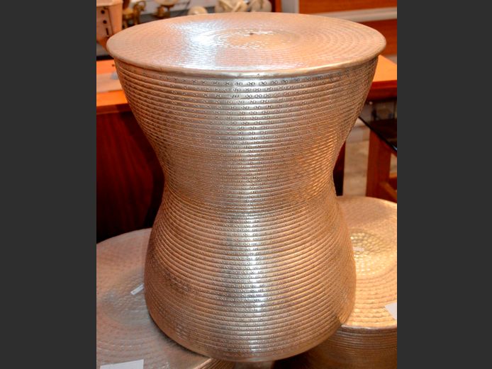 "MIZA" METAL SIDE TABLE, 43cm Diameter x 48cm High
