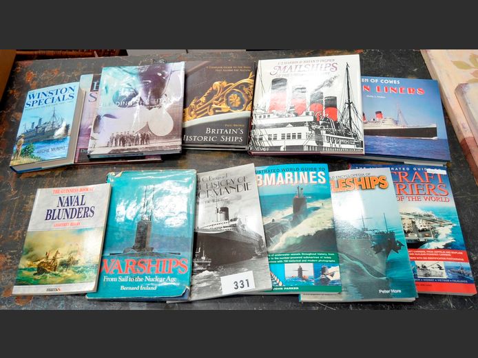 COFFEE TABLE BOOKS: OCEAN LINERS, WARSHIPS, BUILDING THE TITANIC, etc