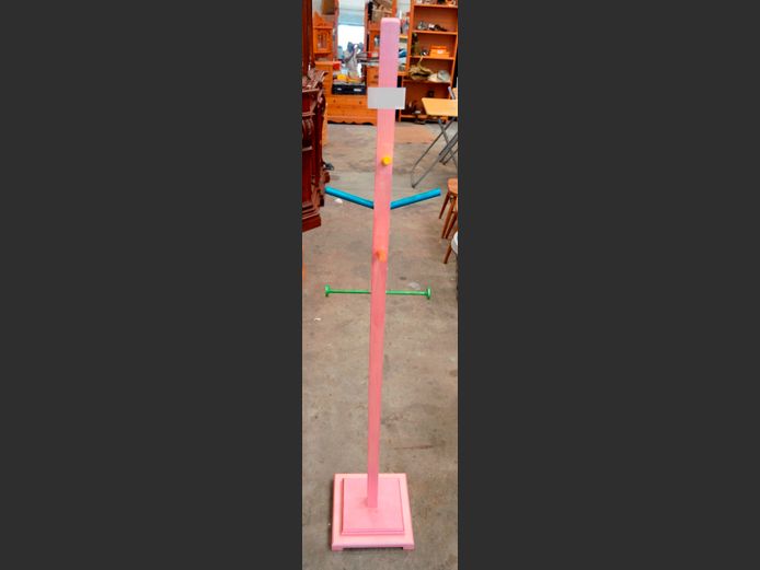 MULTI-COLOURED HAT STAND, 143cm High