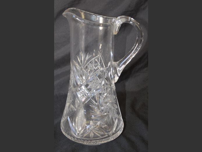 CRYSTAL PITCHER, 29cm High