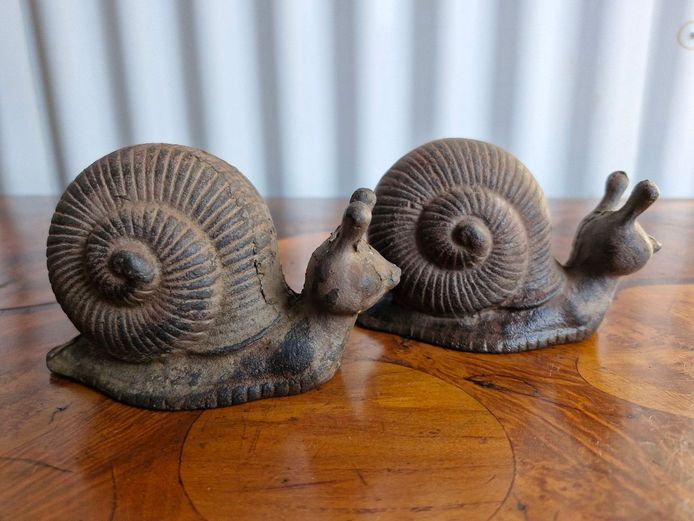 Pair of Cast Iron Snails