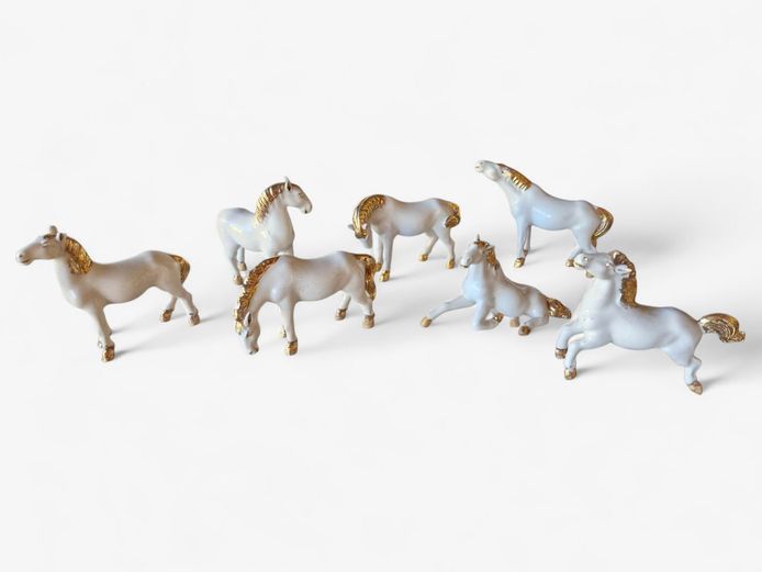Miniature Vintage Porcelain Horse Figurines