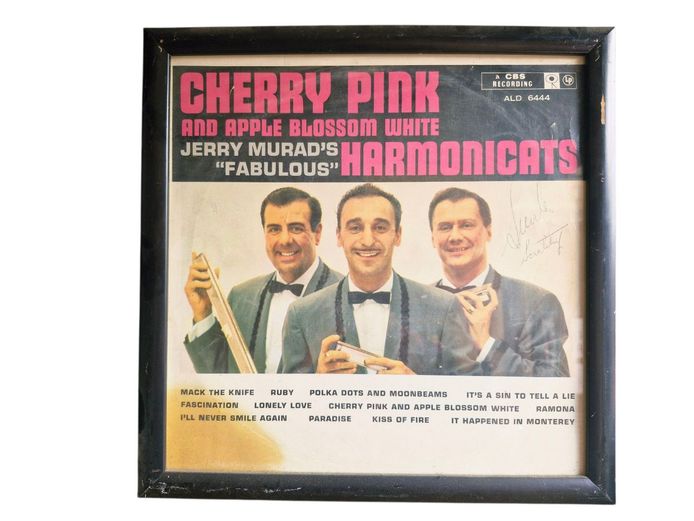 Framed "Fabulous Harmonicats" by Jerry Murad Vinyl Record