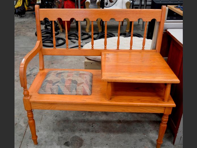 OAK TELEPHONE TABLE, 107 x 53cm