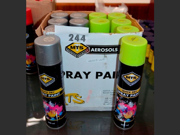 LOT: 12 x TINS SPRAY PAINT