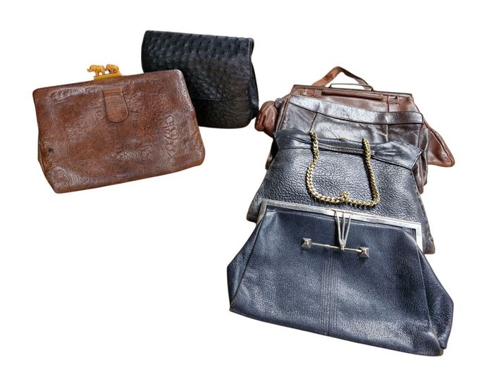 Collection of Vintage Leather Clutch Bags