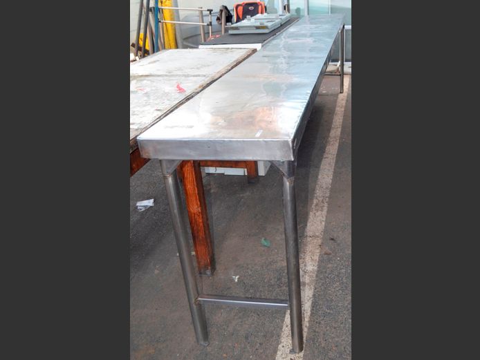 STAINLESS STEEL PREP TABLE, 390 x 46 x 91cm