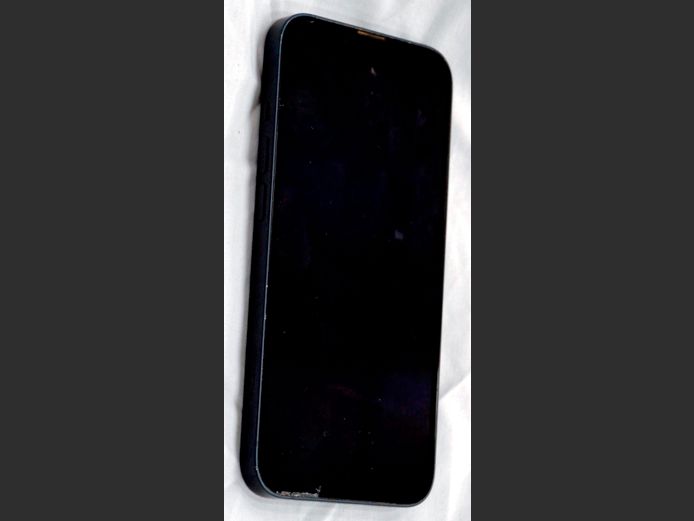 iPHONE 13 BLACK [Untested, no charger, Cloud status unknown, screen cracked]