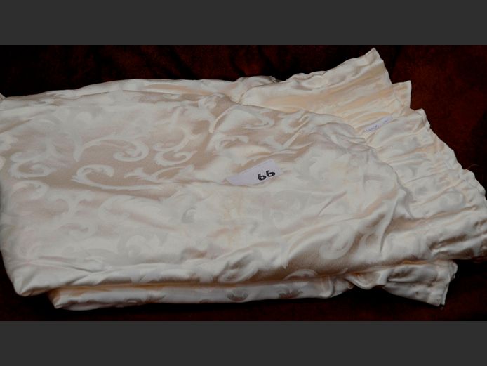 PAIR BEIGE CURTAINS