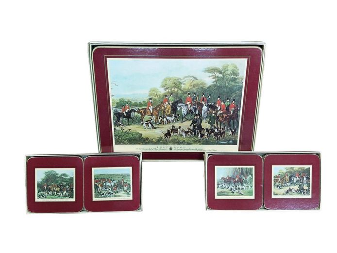 Vintage Fox Hunting Scene Placemats & Coasters