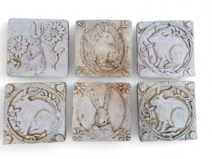 Decorative Rabbit Relief Cement Tiles