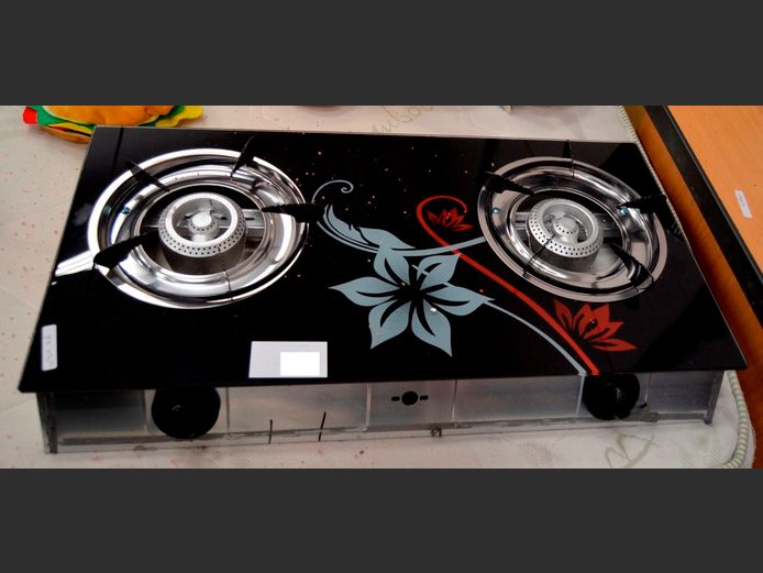 2-BURNER GAS STOVE, 70 x 36 x 8cm [Untested]