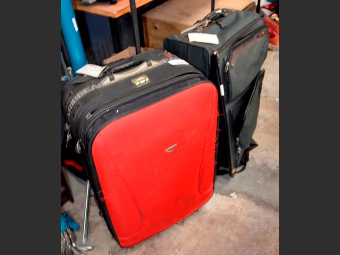 CARIBBEAN SUITCASE [Cat scratches, needs a clean] & ANOTHER
