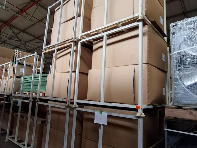 12 Steel pallets - contents not included