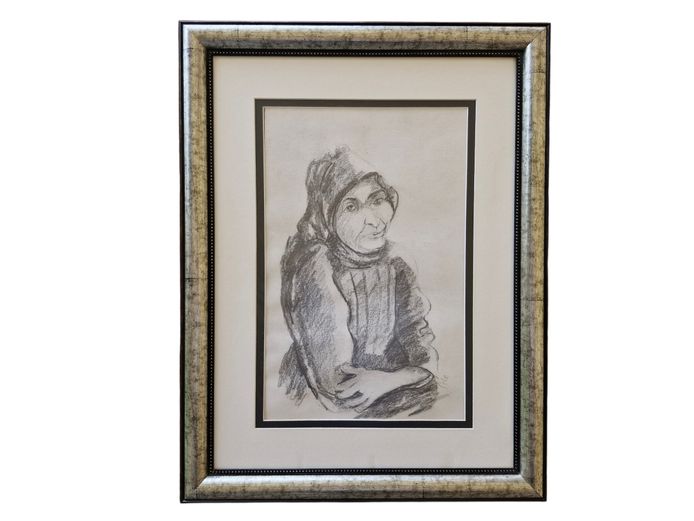 Framed Realism Sketch Signed Cele