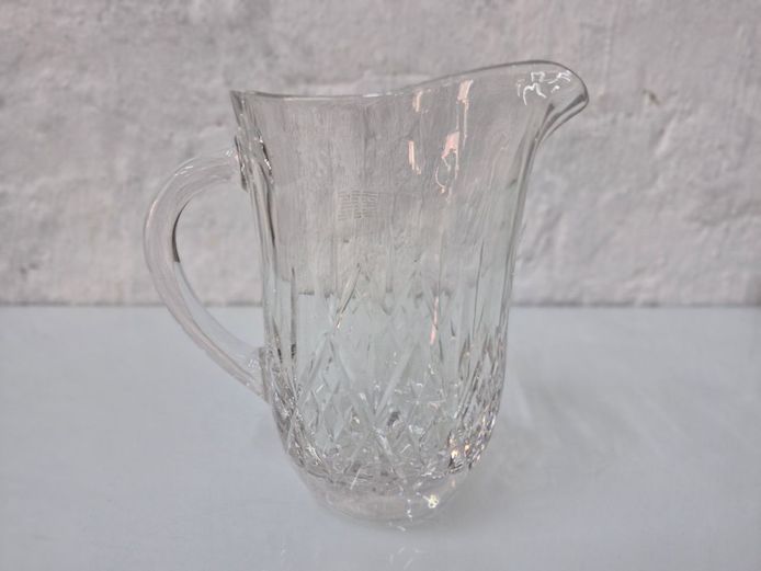 Vintage Diamond Cut Crystal Pitcher / Jug