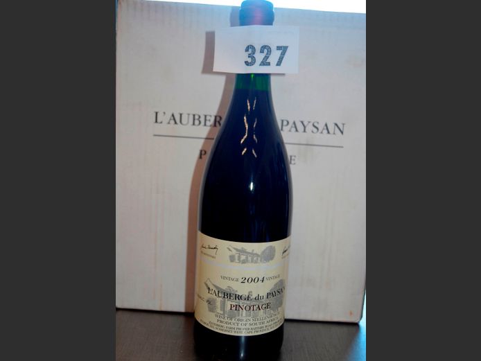 LOT OF 6 x 750ml BOTTLES L'AUBERGE DU PAYSAN 2004 PINOTAGE [Condition of contents unknown]