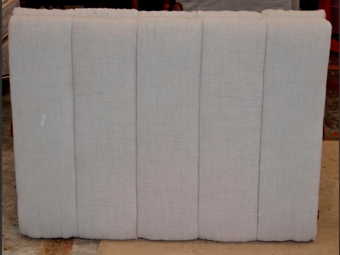 PAIR GREY PADDED ¾ HEADBOARDS