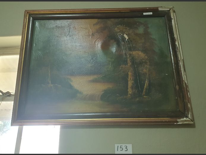 FRAMED OIL ON CANVAS "LANDSCAPE", 68 x 48cm [Some damage]