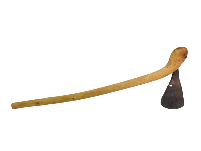 Vintage Southern African Hand-Forged Iron Axe / Adze