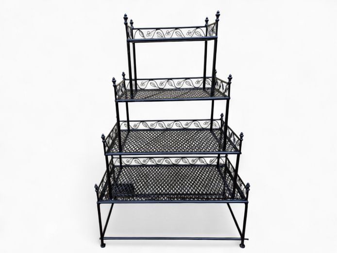 Large 4-Tier Steel Garden Plant Stand