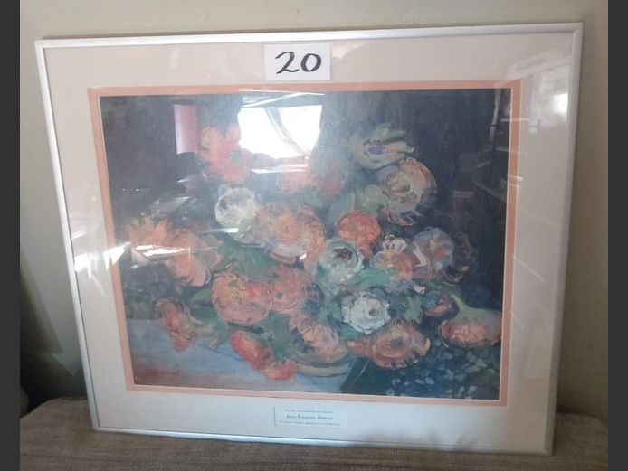 FRAMED PRINT "PROTEAS" BY ALICE TENNANT, 45 x 37cm