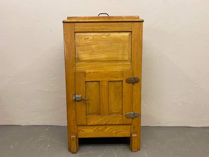 Antique oak fridge