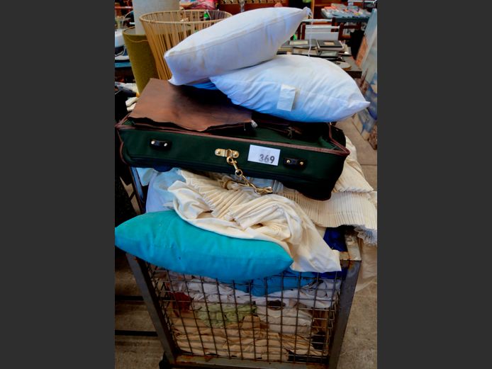 SUITCASE, CURTAINS, PILLOWS, SCATTER CUSHIONS, etc [Excl. Trolley]
