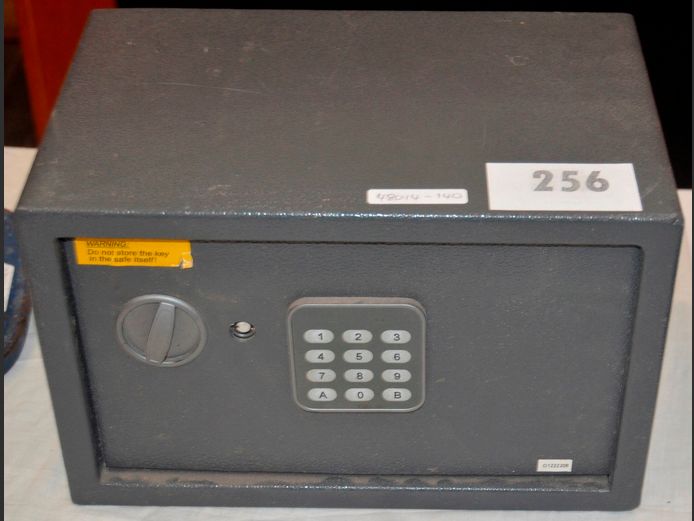 GREY DIGITAL SAFE, 31 x 20 x 20cm [Locked, no key, no code]