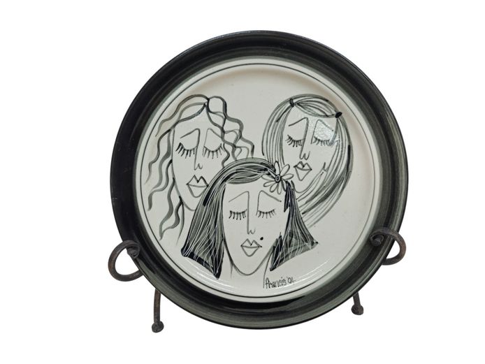 Signed Potter's Place Studio Ceramic Plate – "Francis '01"
